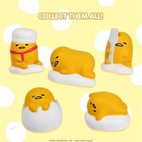 Hamee Sanrio Gudetama Lazy Egg Yolk Cute Water Filled Squishy (Series 2) Cute Squishy Collectible Figurine [Birthday Gift Bags, Party Favors, Gift Basket Filler] for Adults and Teens - 2 Pc. thumbnail 6