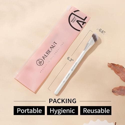 Albeaut Concealer Brush, Angled Under Eye Makeup Small Foundation Precision Face Blending Brush (193 concealer brush) thumbnail 7