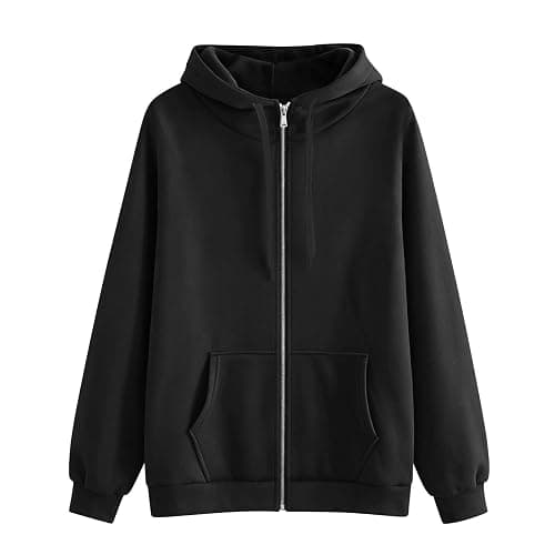 MKLUNJOP Zip Up Hoodie Women Casual Oversized Sweatshirt Lightweight Jacket | Womens Zip Up Hoodies Long Sleeve Y2K Hooded Sweatshirt Women Fashion Zipper Fall Light Jackets With Pocket thumbnail 4