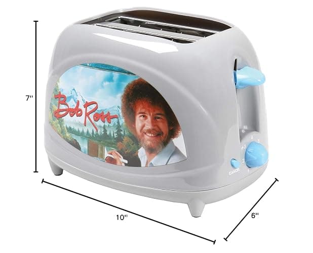 Uncanny Brands Bob Ross Toaster - Toasts Bob's Iconic Face onto Your Toast thumbnail 3