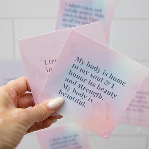 Kind Soul Shower Affirmation Cards - Positive Waterproof Affirmations for Women - Self Care Daily Mindfulness, Manifestation & Motivational Cards (Soul Glow) thumbnail 6