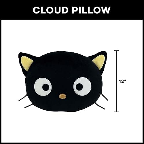 Northwest Sanrio Chococat Cloud Pillow 12" – Plush Cat for Kids & Adults, Cute Cartoon Character, Bedroom Decor thumbnail 2
