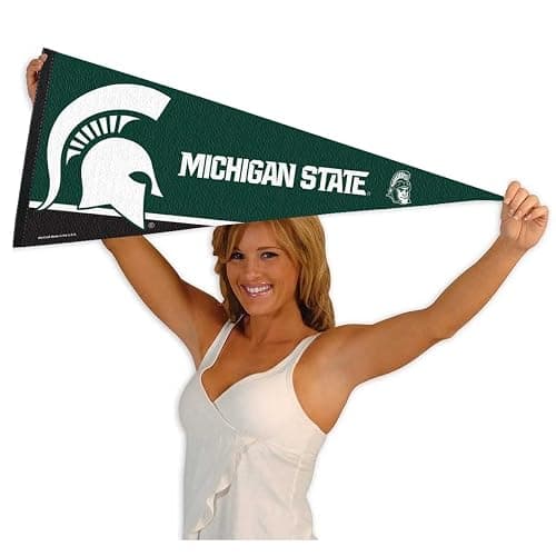 MSU Spartans Pennant Full Size Felt thumbnail 4