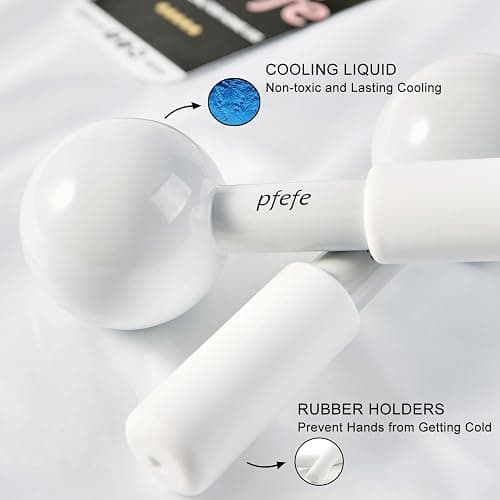 Pfefe Ice Globes for Face & Eyes, Unbreakable Stainless Steel Cryo Sticks for Beauty Routines, Facials Cold Roller Cooling Globes for Puffiness, Wrinkles, Dark Circles, Headaches thumbnail 3