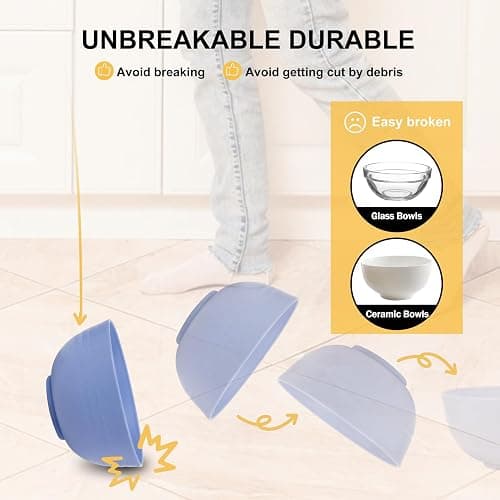 Rubtlamp Wheat Straw Plates and Bowls sets, Reusable Plastic Plate Set for 4, Kitchen Wheat Straw Dinnerware Sets (Spring Four Colors) Include Dinner Platos, Dessert Platos, Cereal Bowls, Cups thumbnail 6