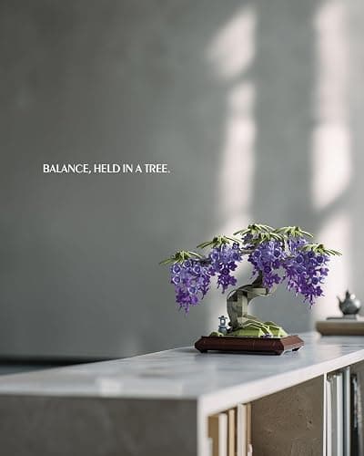 Nifeliz Wisteria Bonsai Tree Building Set for Adults, Botanical Plant Building Set, Flower Bonsai Model for Home Desk Decor, Gift for Plant Lovers (737 PCS, NF10372) thumbnail 2