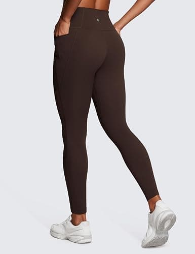 CRZ YOGA Womens Butterluxe Workout Leggings 28 Inches - High Waisted Gym Yoga Pants with Pockets Running Buttery Soft thumbnail 2