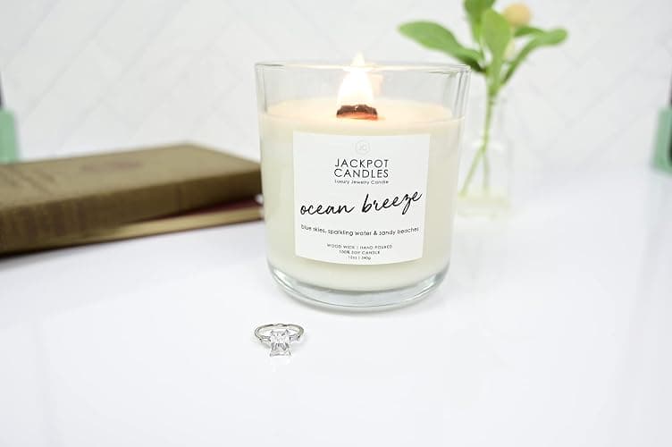 Ocean Breeze Candle with Ring Inside (Surprise Jewelry Valued at $15 to $5,000) Ring Size 7 thumbnail 7