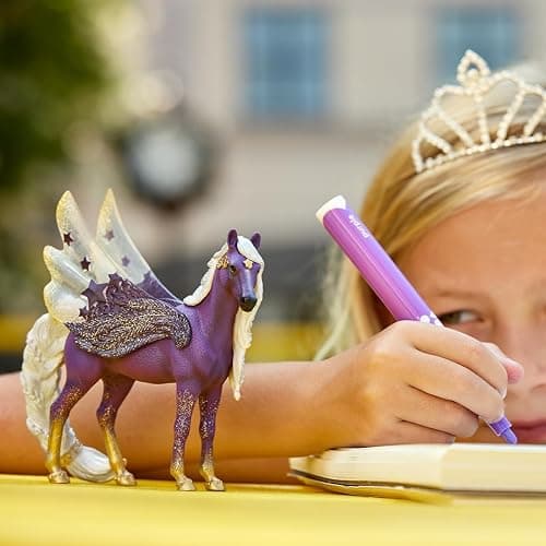 Schleich Bayala - 7” Star Pegasus Figurine with Starry Wings - Magical Winged Horse Toy with Glitter Body - Celestial Mare Fantasy Collectible for Screen-Free Play - Kids Ages 5+ | 70579 thumbnail 3