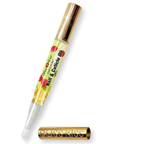 Bliss Kiss | 1 Juicy Raspberry Fragrance | Nail Oil Cuticle Pen w/Vitamin E & Jojoba⏤Nail Strengthener Nail Growth Serum for Brittle Peeling Breaking Thin Nails - Image 1