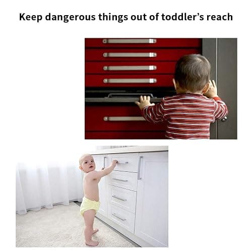 Safety Locks, Magnetic Safety Locks, Invisible Safety Latch Lock for Cupboard, Cabinet and drawer, Child Proof, Easy to Install Kit, With Extra 3M Adhesive Tapes,10 Locks 2 Keys thumbnail 7