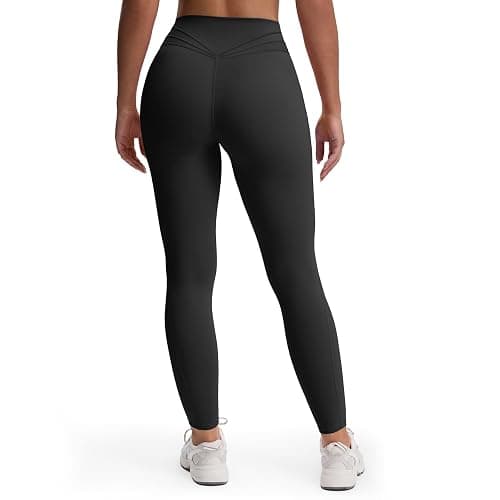 Aoxjox High Waisted Workout Leggings for Women Trinity Yoga Pants 26.5" - Black - X-Large - Image 1