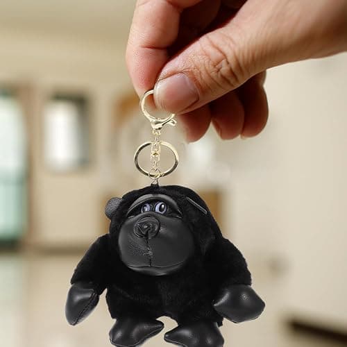 PRETYZOOM Plush Gorilla Keychain Pendant Stuffed Animal Hanging Charm Cartoon Plush Hanging Decor thumbnail 9
