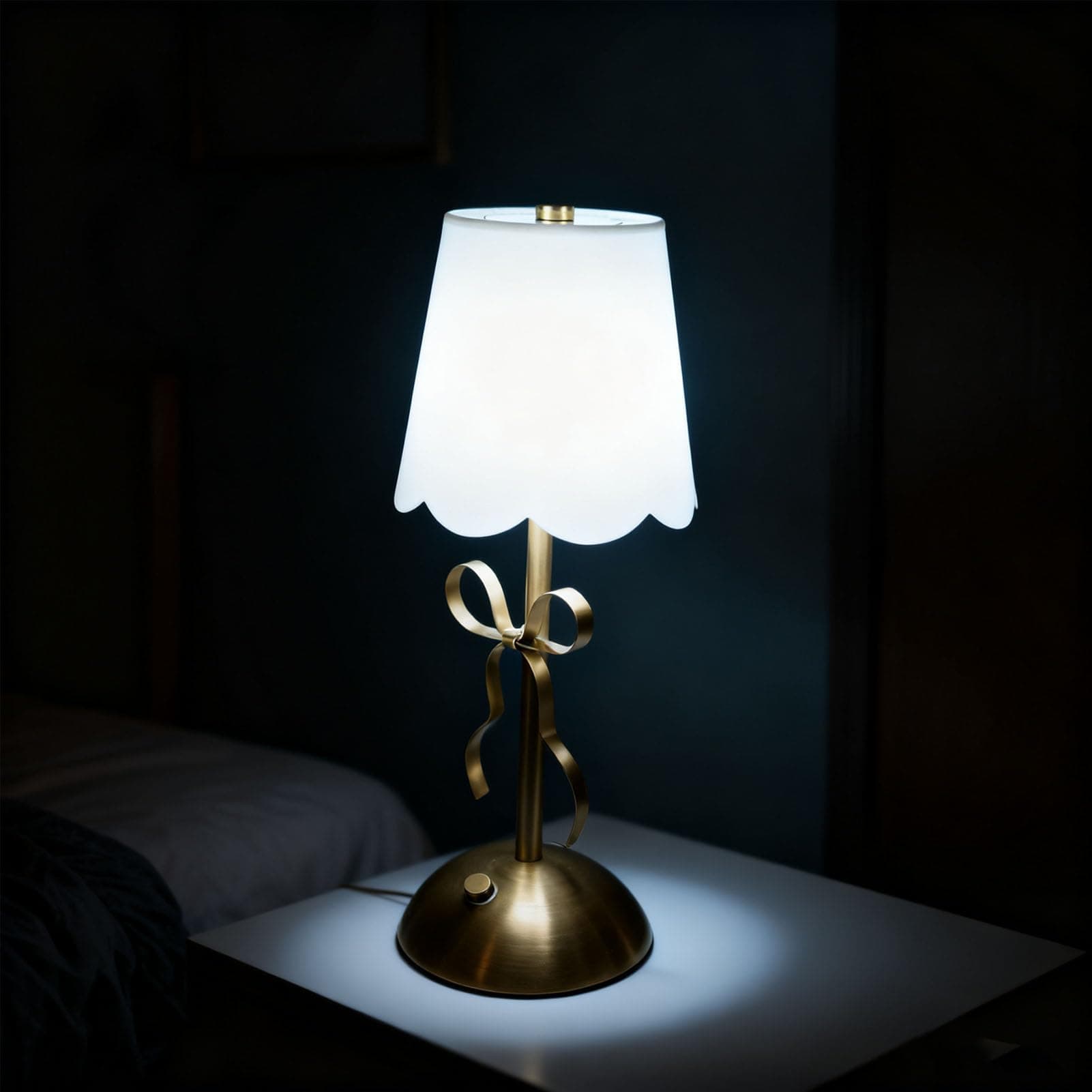 Rechargeable Cordless Table Lamp with Touch Switch Color Changing, Metal Base Bedside Lamp with Fabric Shade for Bedroom Dining Room Decorative Lighting thumbnail 9