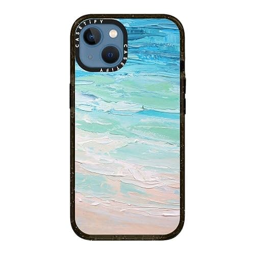 CASETiFY Impact Case for iPhone 13 [8.2ft 4X Military Grade Drop Protection/Compatible with Magsafe] - Ocean Tides - Clear Black - Ocean Tides - iPhone 13 (6.1") thumbnail 5