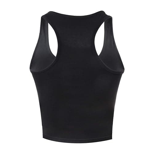 (4 pack) women's crop tank tops cotton thumbnail 5