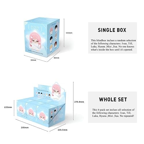 YJacuing Anime Alien Stage Star Series Mystery Blind Box Keychains, Officially Licensed Collectible Chibi Plush Bag Charm thumbnail 3