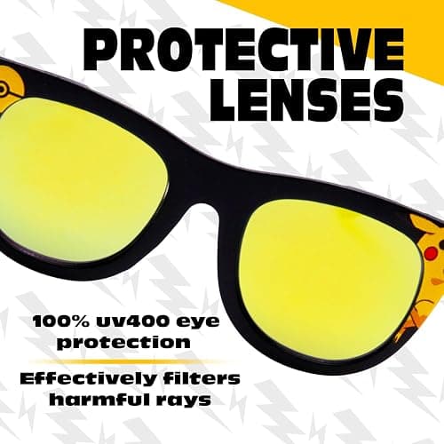 Pokemon Pikachu Sunglasses - Stylish, Comfortable & Durable UV-Protection with Soft Carrying Case - Officially Licensed thumbnail 6