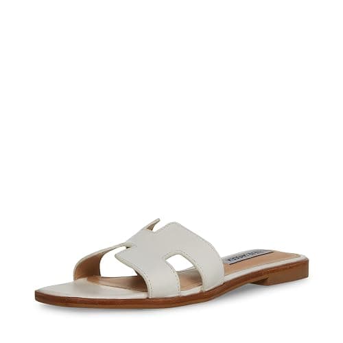 Steve Madden Women's Hadyn Slide Sandal - White Leather - 7 - Image 1