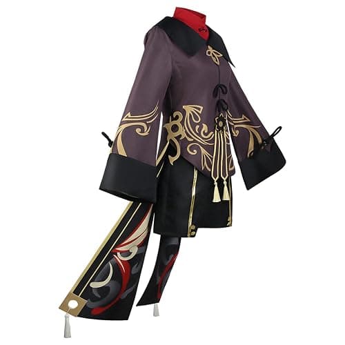 TMSREBU Hu Tao Cosplay Costume Halloween Outfit with Hat for Women thumbnail 4