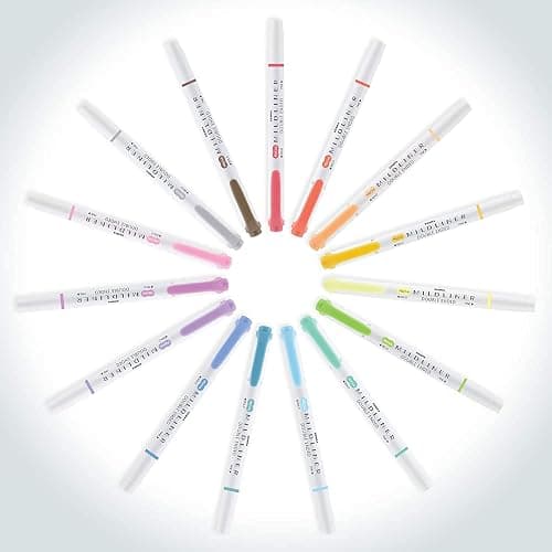 Zebra Pen Mildliner Double-Ended Highlighter Set, Broad and Fine Point Tips, Ideal for Bible Highlighting, No Bleed, 30 Pastel and Neutral ink Colors, Pack of 30 thumbnail 4