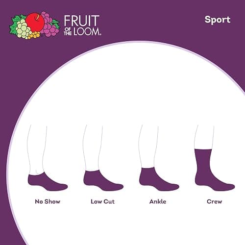 Fruit of the Loom Women's Everyday Active Sport Ankle Socks (10 Pack) thumbnail 2