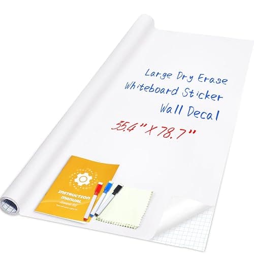 Dry Erase Whiteboard Sticker Wall Decal, 78.7"x35.4" - Image 1