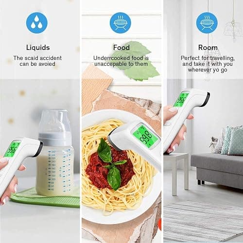 ANMEATE No-Touch Forehead Thermometer for Adults, Infrared Digital Thermometer for Kids, Touchless Baby Thermometer, Accurate Reading with Large Display, Mute Mode, Memory Recall, Fever Alarm thumbnail 6