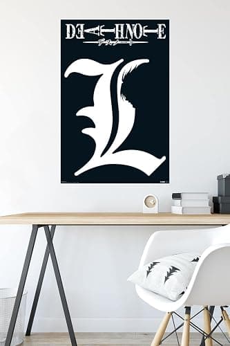 Death Note - L Symbol Wall Poster, 34L x 22.4W, Premium Unframed Version thumbnail 4