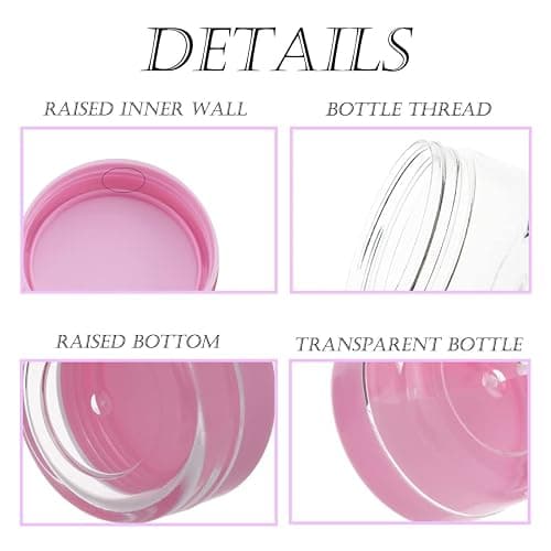 ZEJIA 3 Gram Sample Containers with Lids, 25 Count Tiny Sample Jars, 3ML Makeup Cosmetic Containers for Lip Balms, Lotion, Powder, Beauty Products(Pink Lids) thumbnail 4