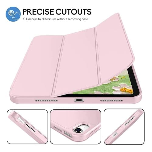 iPad (A16) 11th Generation Case 11 Inch 2025, iPad 10th Generation Case 2022 10.9 Inch with Pencil Holder, Soft TPU Back Slim Smart Protective Trifold Stand Cover, Auto Wake/Sleep, Pink thumbnail 6