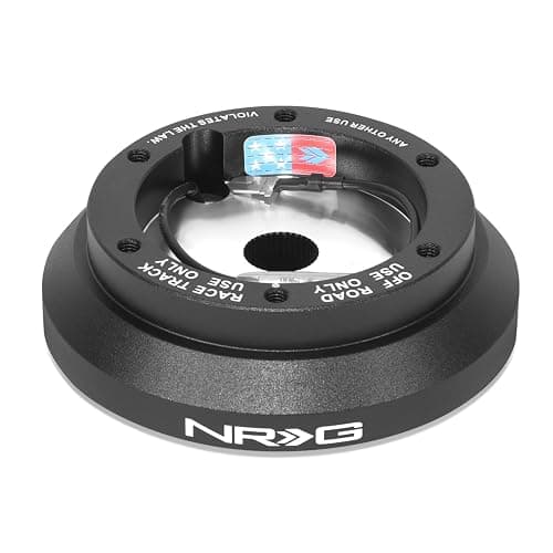 NRG Innovations NRG-SRK-100H Racing Style, Steering Wheel Quick Release Short Hub Adapter, 6 X 70mm Bolt Pattern, Black Body - Image 1