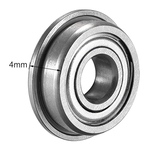 uxcell F695ZZ Flanged Ball Bearing 5x13x4mm Double Metal Shielded (GCr15) Chrome Steel Bearings 10pcs thumbnail 3