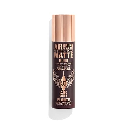 Charlotte Tilbury Airbrush Flawless Matte Setting Spray – Ulta-Fine Mist to Prime & Set Makeup Up to 16Hr – Oil and Shine Control with Blurring Matte Finish, Humidity & Waterproof - Image 1
