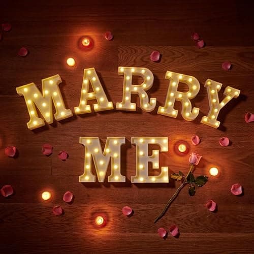 anso LED Alphabet Letter & Number Light Sign Decorations Lamp for Home Birthday Party Event Night Lights 22cm (A) thumbnail 5