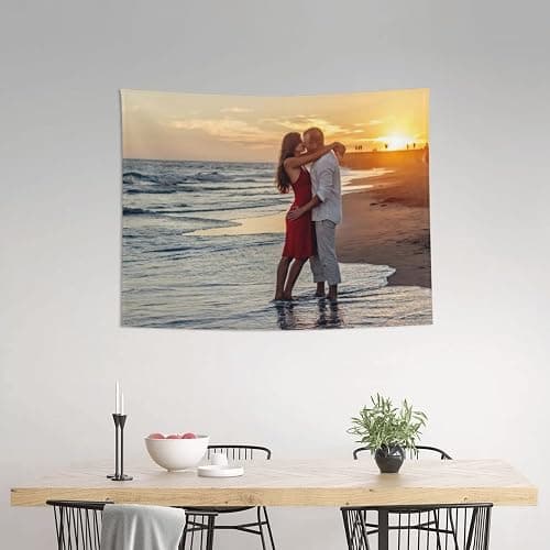 Hwyuqiya Custom Backdrop, Personalised Photo Wall Tapestry, Wedding & Memorial Gift (Landscape, 29 X 37 inch (73 x 95cm)) thumbnail 2