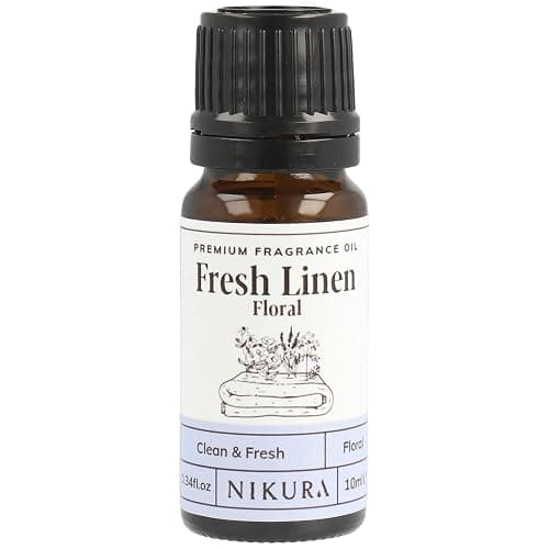Nikura - Fresh Linen (Floral) Fragrance Oil - 10ml | Perfect for Diffuser for Home, Soap Making, Candle Making, Wax Melts | Bath Bombs, Pot Pourri Refresher Oil, Perfume Scents, Burner Oil | UK Made - Image 1