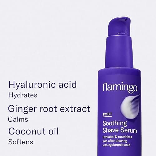 Flamingo 3-Step Shaving Set for Women - Smoothing Prep Scrub, Nourishing Shave Oil, and Soothing Post Shaving Serum - Glow Shave Collection thumbnail 6