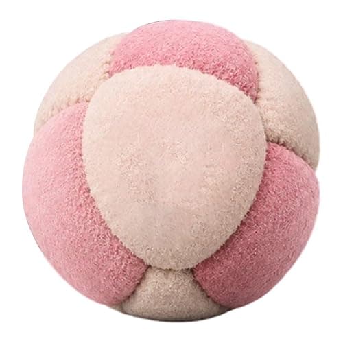 Soccer Hacky Sack Footbag,Soft Plush Footbags for Adults - Durable Fleece Juggling Balls,32-Panel Spiral Pellet Filled Footbag Ball,Hacky Sack Footbag for Foot Coordination Training B - Image 1
