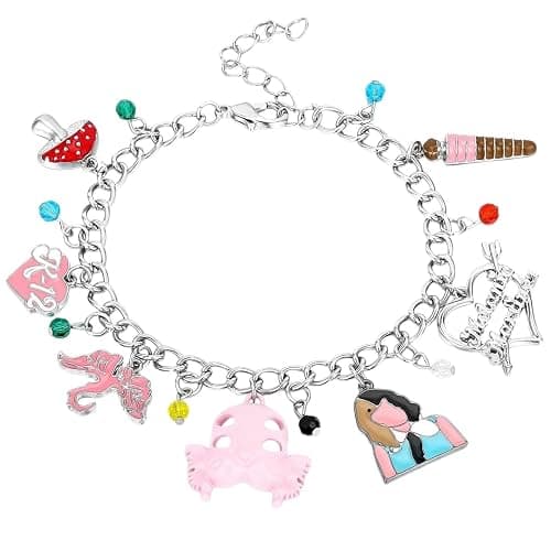 New 2025 Pink Crying K12 Charm Bracelet Melanie Martinez Portals Mask Pendant Jewelry Record Fashion Fans Gift Souvenir Accessories Decoration Jewelry Commemorative Accessories Trendy Best For Gift - Image 1