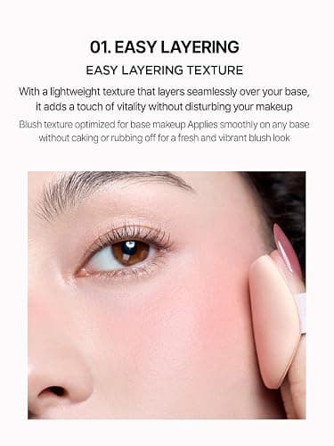 Artist Cushion Blush | Liquid Blur Blush, Korean Makeup (Rosy Petal) | soft matte finish liquid blush, 6 color cheek makeup, cheek tint, Korean beauty blush thumbnail 5