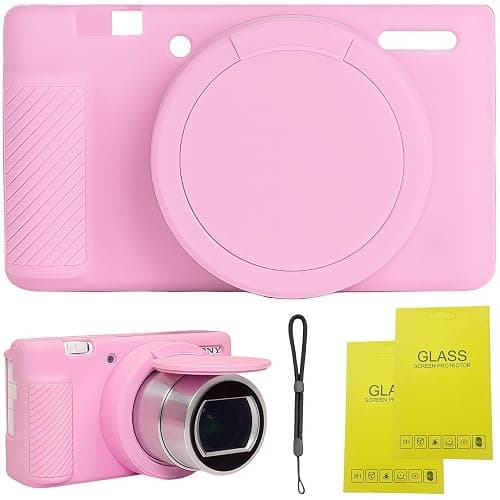 Camera Case for Sony ZV-1,ZV1 Camera Soft Case Cover Rubber Camera Sleeve with Removable Lens Cover,Anti-Scratch Slim Fit Soft Sleeve with ZV1 Screen Protector and Strap Wrist. (Pink) - Image 1