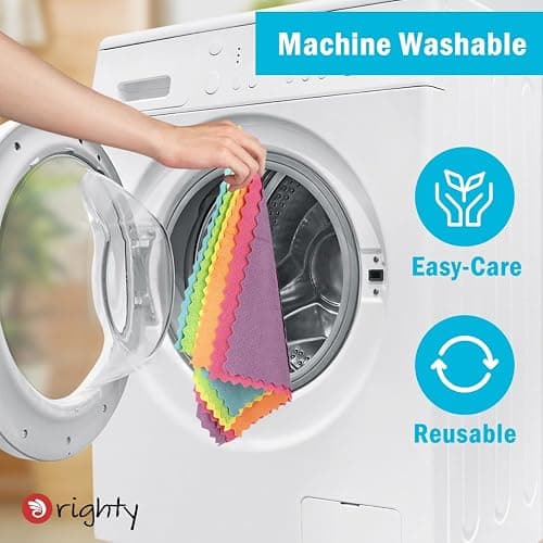 Orighty Microfiber Cleaning Cloth - 24 Pack, Cleaning Rags 12x11 inch | Highly Absorbent Household Cleaning Supplies, Reusable Microfiber Towels Lint Free Cloths for House, Kitchen, Car Care thumbnail 7