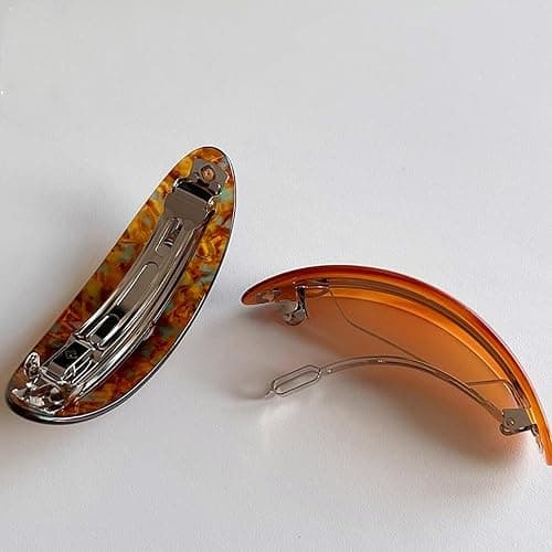 3 PCS Acetate Hair Barrette,Large Vintage Hair Barrette for Women,French Tortoise Shell Hair Clips Vintage Snap Hair clips Accessories Gifts for Women Girls Thick Hair thumbnail 3