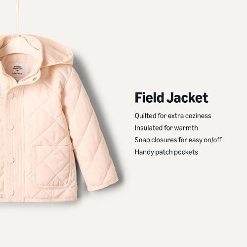 Amazon Essentials x Sofia Grainge Unisex Toddlers and Babies' Midweight Field Jacket with Hood thumbnail 3