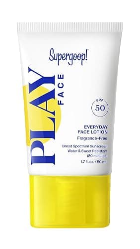 Supergoop! PLAY Everyday Face Lotion SPF 50 PA++++, No Fragrance, 1.7 fl oz | Water- and sweat-resistant for all skin types for everyday use, sheer, lightweight & non-greasy, 24 hour hydration - Image 1