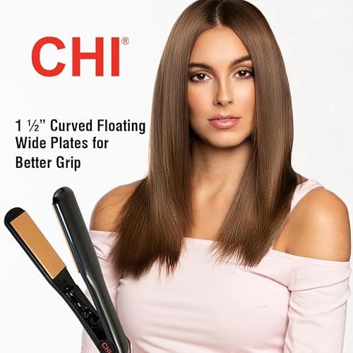 CHI Classic Tourmaline Ceramic 1.5″ Hairstyling Iron, Wide Plate Hair Straightener & Curling Tool for Smooth, Shiny, Frizz‑Free Hair, Adjustable Temperature, For All Hair Types, Professional Hair Tool thumbnail 7