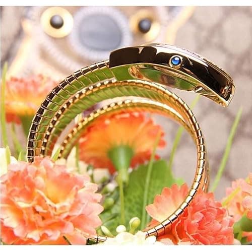 Orologio da polso serpente con strass, orologio analogico orologio in acciaio inox quadrante triangolare, orologio casual creativo e orologio moda e elegante, per bambini donne orologi da donna thumbnail 4