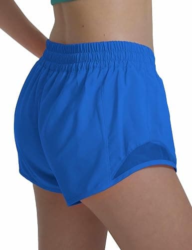 AugIris Athletic Running Shorts for Women with Zipper Pocket Soft Gym Workout Shorts with Mesh Liner Qucky Dry thumbnail 2