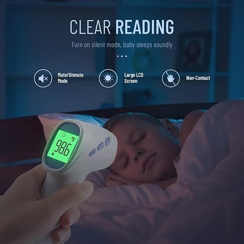 Forehead Thermometer for Adults and Kids, Digital Baby Thermometer with Fever Alarm, Fast Accurate Results, Home Medical & Nurse Essentials thumbnail 6